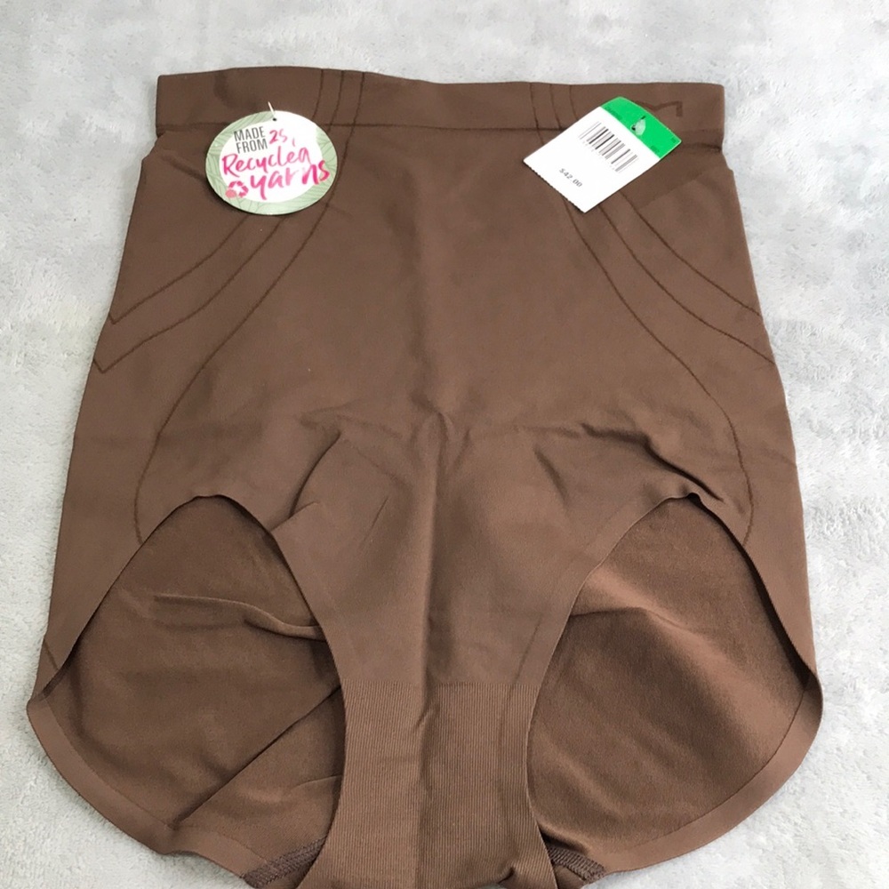 Maidenform Women's Feel Good Fashion High Waist Brief Brown Size L New